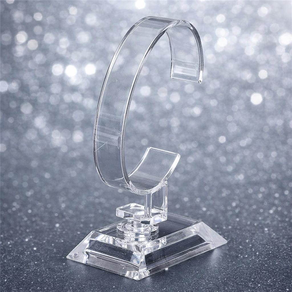 2pcs Clear Acrylic Detachable Bracelet Jewelry Watch Display Holder Stand Rack