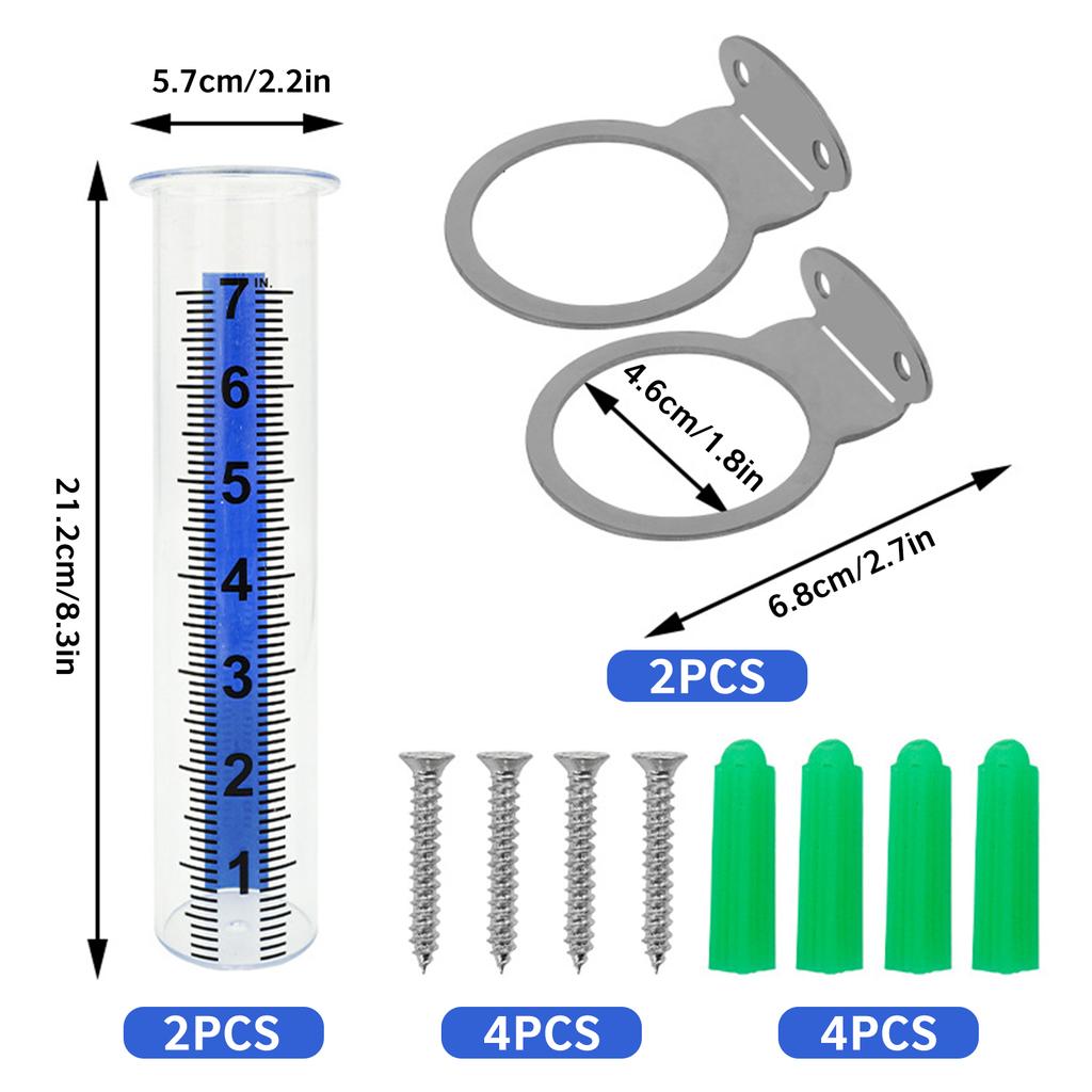 Outdoor Plastic Rain Gauge Precision Weather Resistant Measuring Tool For Garden And Agriculture Use