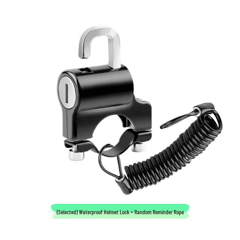 Universal Electric Vehicle Helmet Lock with Key Hook for Motorcycle Safety