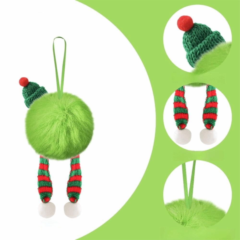 6cm Christmas Tree Decoration Ball Plush Christmas Hanging Decorations  New Year