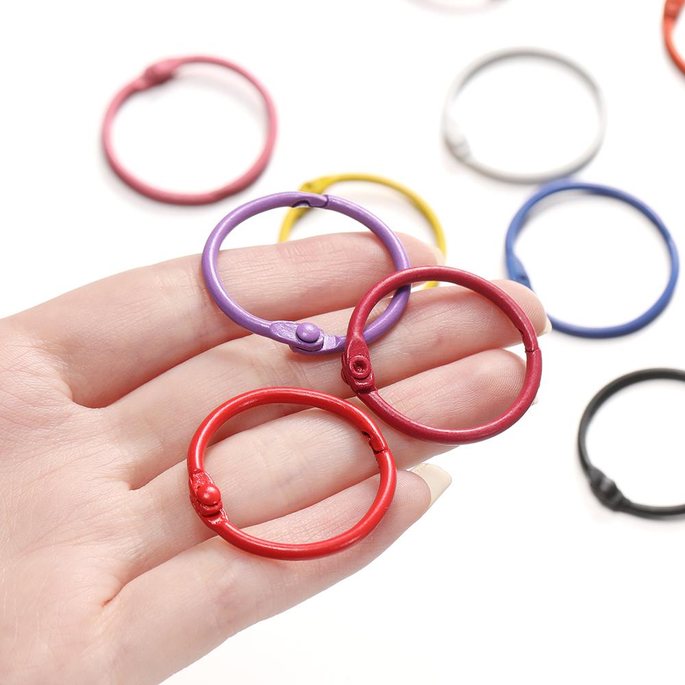 5pcs/lot 30mm KeyRing Colorful Open Ring Buckle Lobster Clasp Keychain Connector Clasps For DIY Jewelry Making Supplies