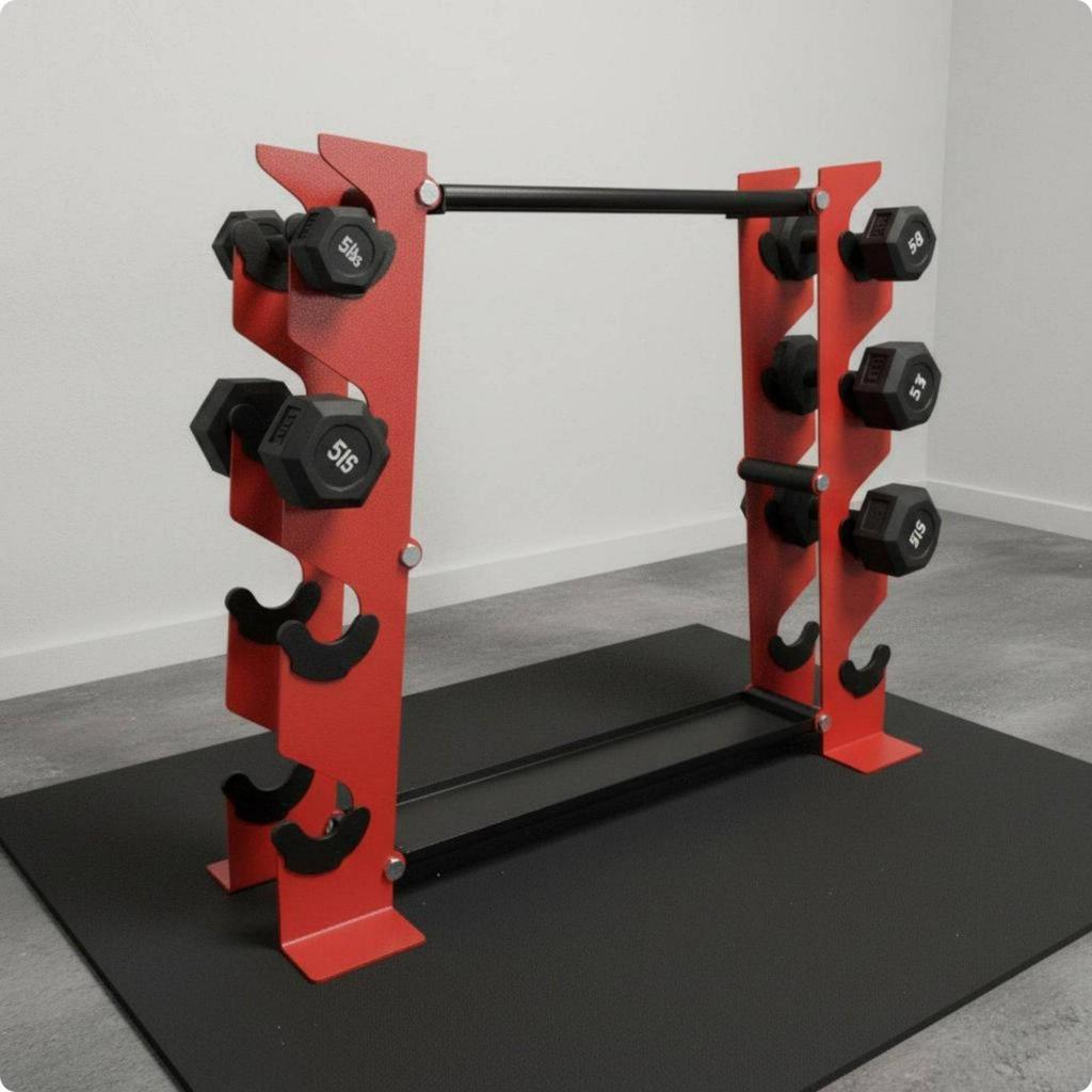 Dumbbell Rack Vertical Compact Exercise Storage for Gym