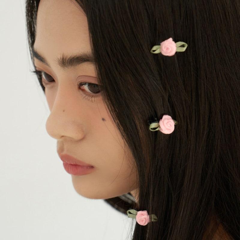 FANTASTIC PLANET [5SET] petit rose hair pin (2colors)