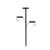 Black Triple Tree Topper 3 Tier Candle Holder Triple Candle Tree Topper for Holiday Indoor Outdoor Decor 60cm 2 Section