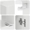 TV Wall Shelf Set 4 pcs High Gloss White Particleboard