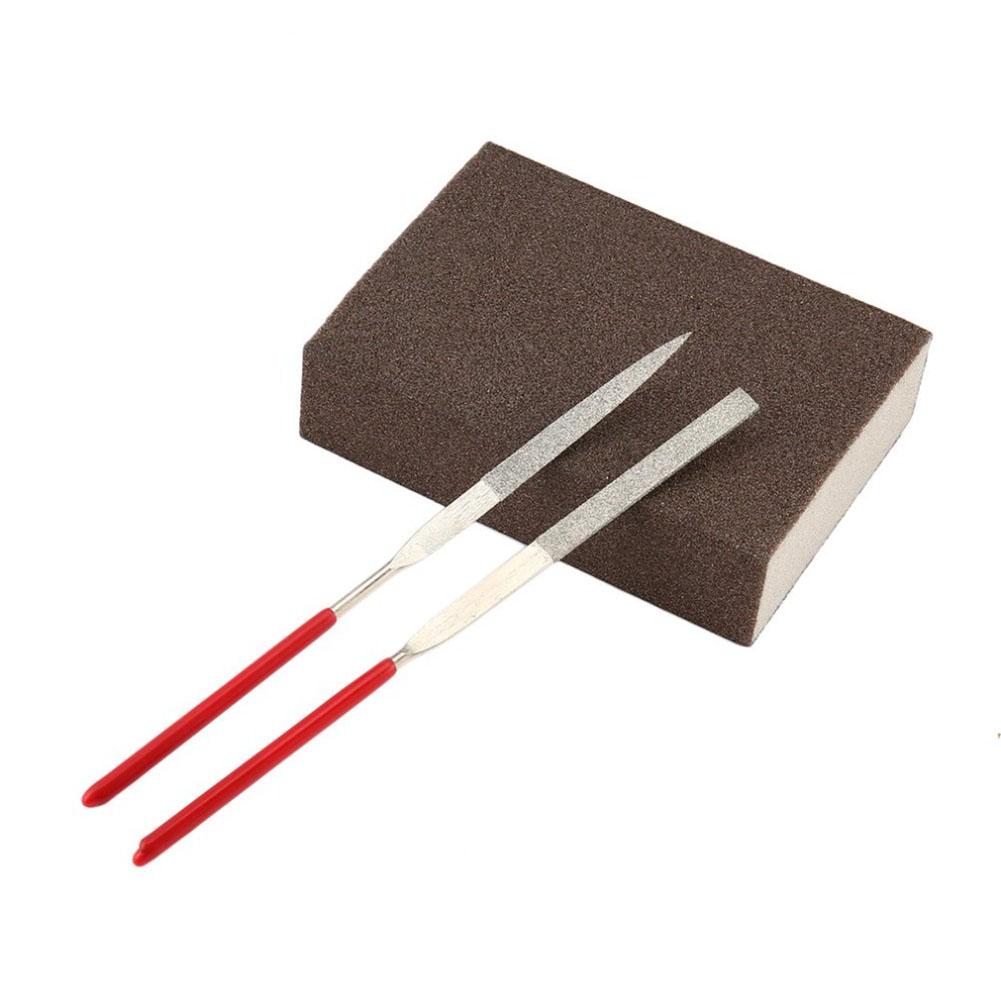 14Pcs/set Guitar Instrument Repair Tool Kit Grinding Stone Sponge Frets Nut File Set