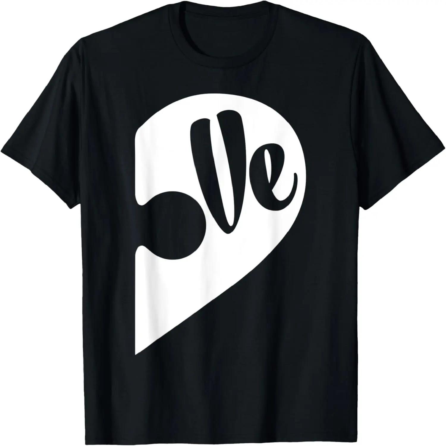LO VE Girlfriend Wife Fiancee Couples Matching Valentines T-Shirt S чёрный