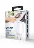 Chargeur rapide - Gembird - TA-UC-PDQC20-01-W - 2 ports USB-C/A - 20 W - Quick Charge 3.0