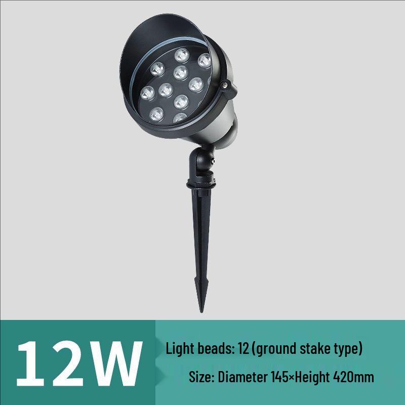 Outdoor Waterproof Plug-In Spotlight for Gardens and Lawns