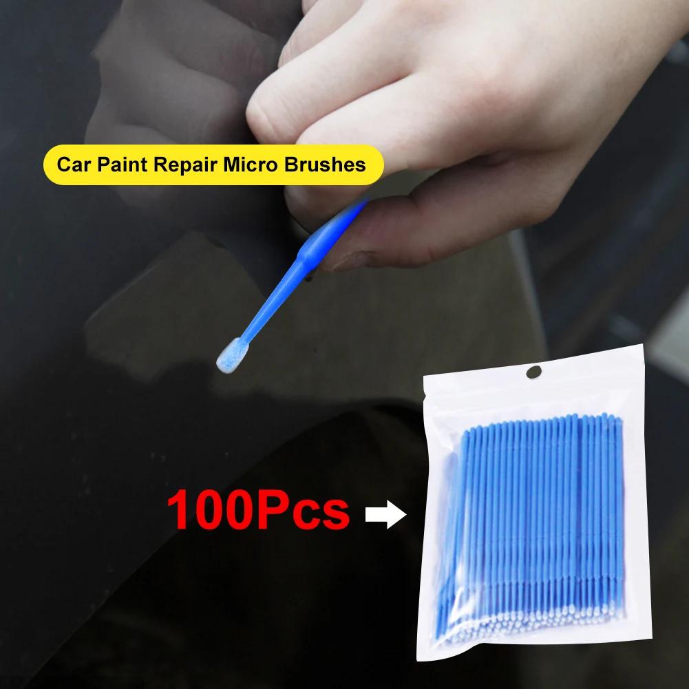100 teile/los Pinsel Farbe Touch-up Up Farbe Micro Pinsel Tipps Auto Mini Kopf Pinsel Auto Teile Kopf Mini Spray Auto Applikator Stick