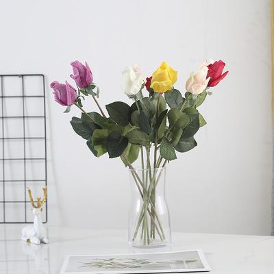 Simulation Moisturizing Rose Bud Living Room Decoration Tv Cabinet Flower Arrangement Silk Flower Fake Flower Bouquet Photography Ornament