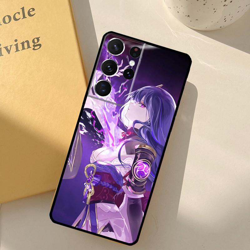Genshin Impact Raiden Shogun Phone Case For Samsung Galaxy S25 Ultra S20 S21 S22 S23 S24 Plus S9 S10 S25 FE Cover Shell