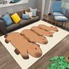 Cute Cartoon Capybara Stack Design Carpet for Living Room Decor Suitable for use as an anti-slip for living room bedroom sofas