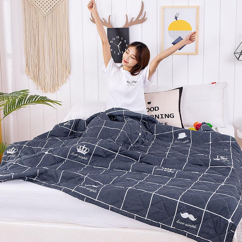 Summer Air Conditioning Double Cooling Dormitory Single Thin Washable Machine Washable Summer Blanket