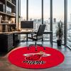 Miami Heat Printed Round Rug Carpet Chair Rug Area Rug Entryway Doormats,for Office Chair Living Room Bedroom Kitchen Room.