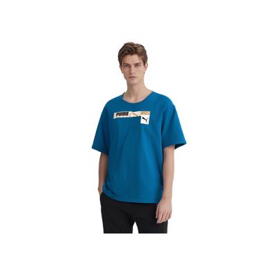 Breathable Round Neck Casual Short Sleeve Nautical T-Shirt Men Tops Blue 673441-17