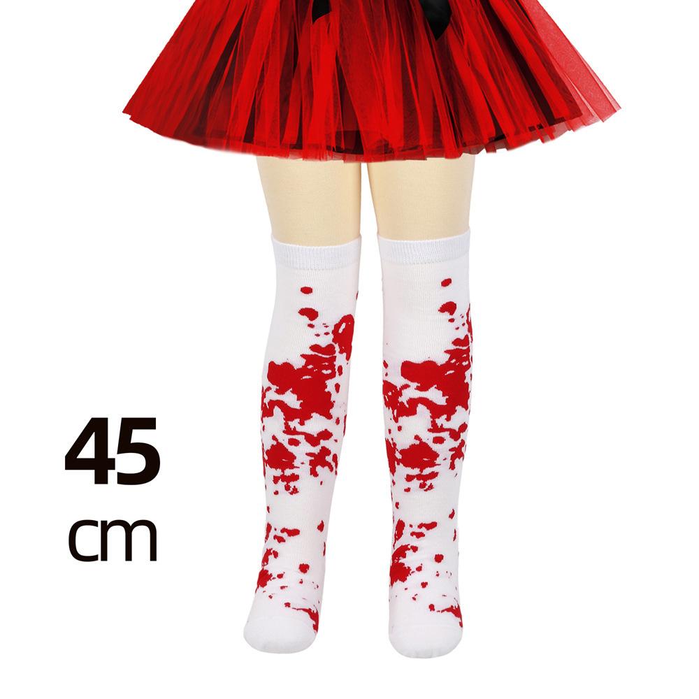 Blutige Spritzer Kniestrümpfe für Kinder Halloween Zombie Cosplay Blutdruck Kniestrümpfe Kinder Mädchen Party Kostüm Socken