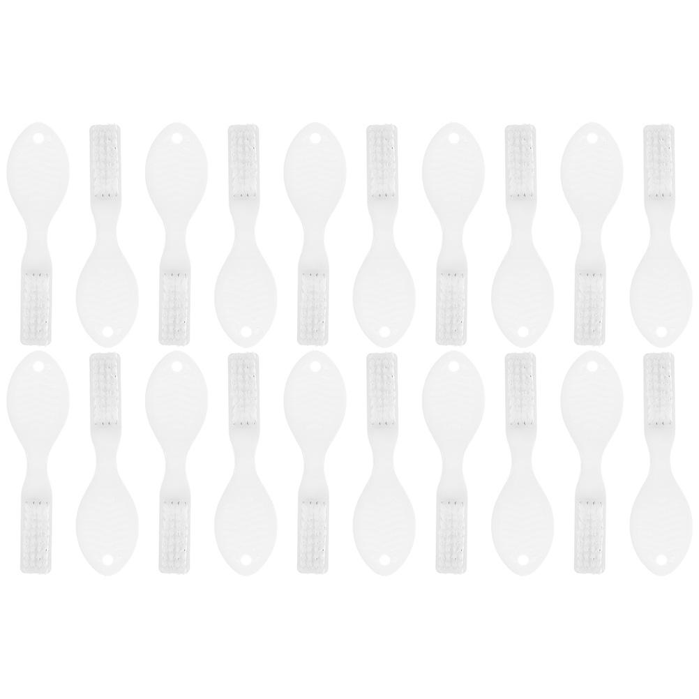 

20 шт. Зубная щетка против самоповреждений Гигиеническая мануальная Маленькая щетка с короткой ручкой Портативные мини-зубные щетки для гигиенических товаров белый