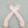 Satin Satin Gloves Long Ladies Halloween Gloves Sexy Dinner Gloves Wedding Gloves Matte Satin Gloves