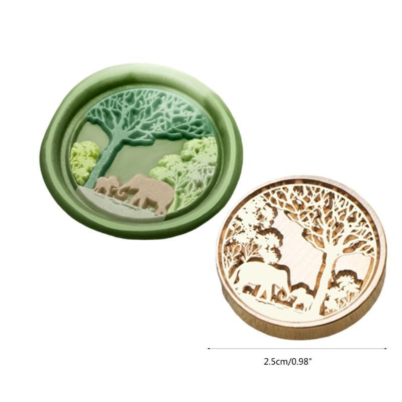 Animal Pattern Wax Stamp Head, 3D Embossed Wax Seal Stamp Head Replacement for Invitations Letter Envelope