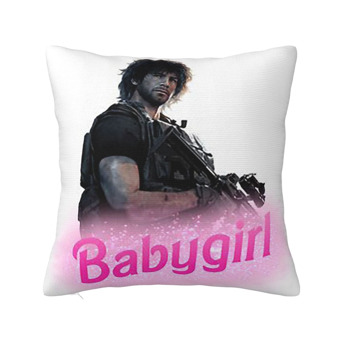 Carlos Oliveira Babygirl Square Pillowcase Pillow Cover Polyester Cushion Decor Comfort Throw Pillow for Home Sofa 30x30 cm 12x12 in