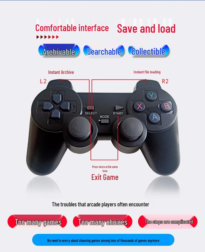 M8 Retro PS1 Arcade-Konsole mit 2,4G Wireless-Controller