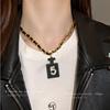 Number Heart Leather Wrap Necklace - 2023 Autumn/Winter Clavicle Chain, Sweet Cool Style Jewelry