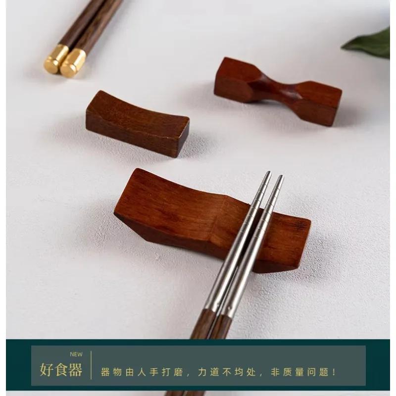 Wooden Chopsticks Rest Fish Leaf Shaped Spoon Fork Rack Japanese Sushi Chopsticks Holder Chinese Food Tableware Kitchen Supplies