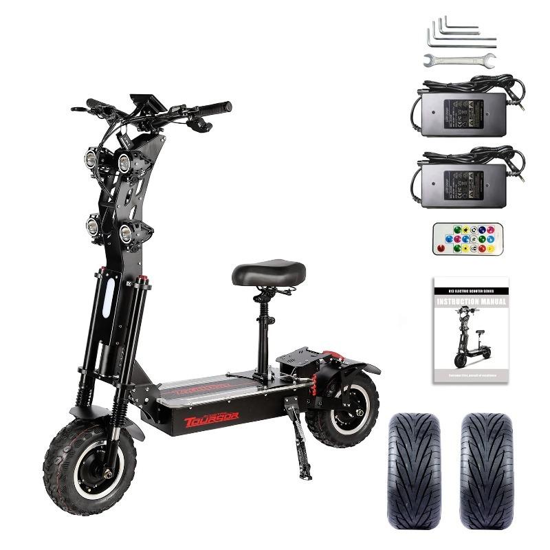 X14 10000W Dual Motor EU Lagerbestand Elektroroller 72V 40AH Batterie 13 Zoll Reifen Faltbarer Mobiler Elektroroller
