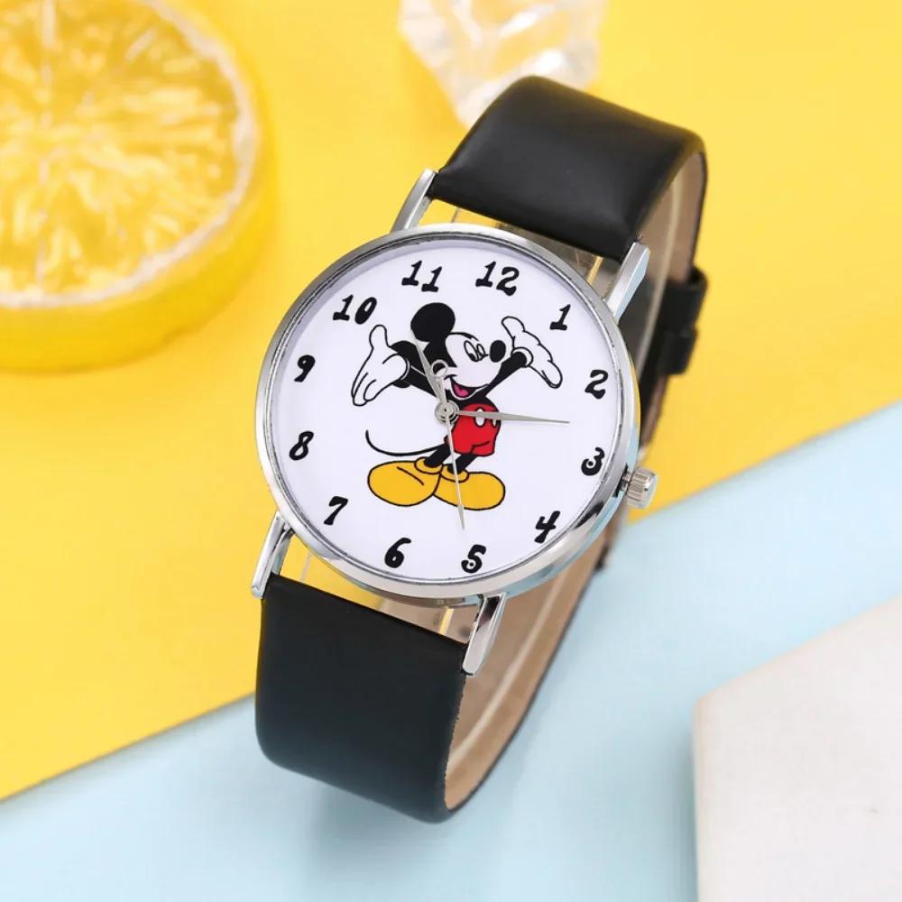 Disney Damen Kinder Uhr Armband Set Geschenkbox Mode Mickey Maus Cartoon Kinderuhr Damenarmband mit Box