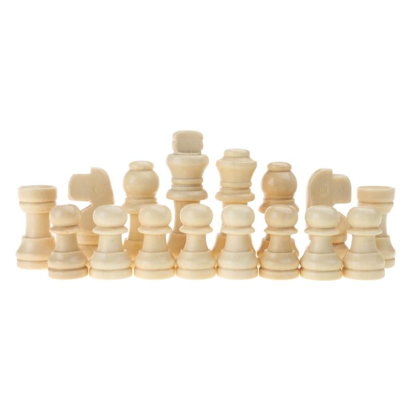32Pcs Tournament Wood Chessmen with 2.2inch Chess Game Pieces of Missing Pieces