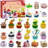 Advent Calendar 2024 for Kids,24 Days Building Toy Christmas Countdown Calendar with 12 Desserts and 12 Cakes, Holiday Building Blocks Advent