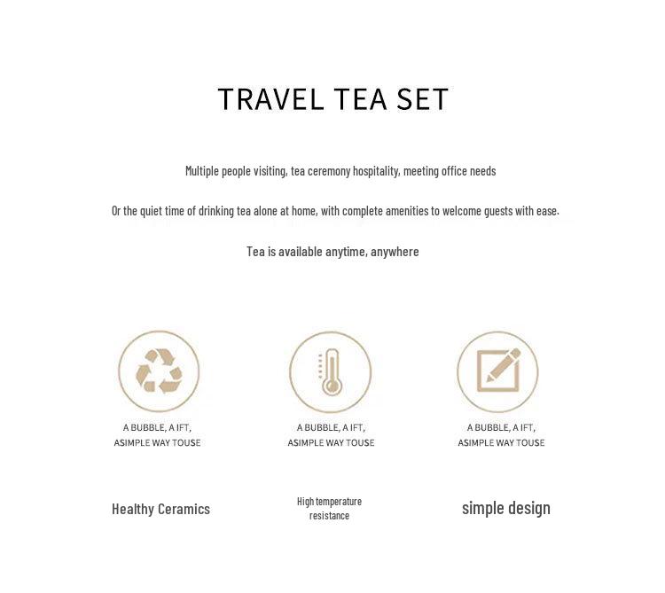 Portable Ru Kiln Kung Fu Tea Set: One Pot, Three Quick-Brew Cups, Perfect for Corporate Gifts