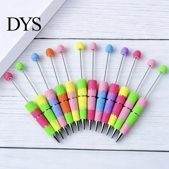 DIY Crafting Pens Beadable Pen, Colorful Fancy Beaded Ballpoint Decorative Gift for Students, Party Favors, Creative Office Supplies Giftable