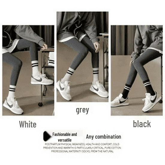 

Yi Fan Classic White Double Stripe Mid-Calf Socks, 5 Pairs White [1 pair]