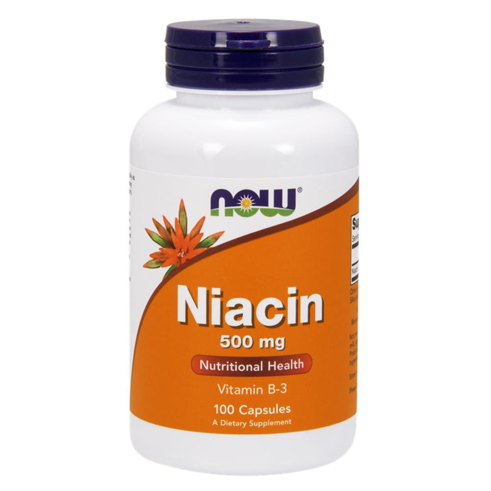 Now Foods Niacin 500mg Capsules Gluten Free 1 Pcs 100 Tablets