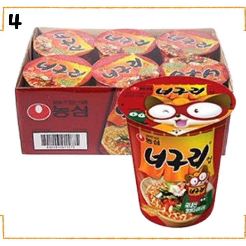 Korean Cup Ramen 6 Pack Set | Nongshim Ottogi Samyang Paldo | Small Cup Instant Noodles