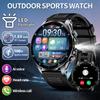 LIGE New Men Smart Watch LED Flashlight BT Call Waterproof Heart Rate Sleep Health Monitoring Fitness Watch