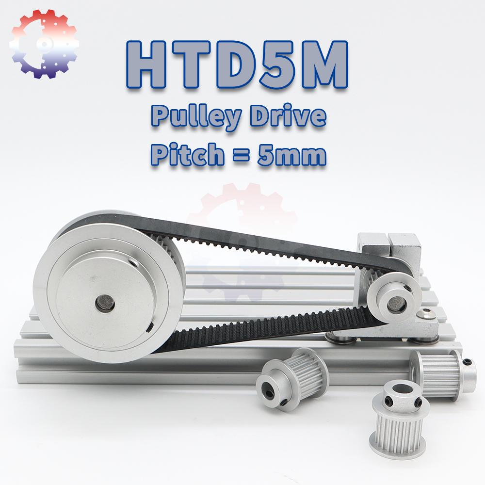 HTD 5M Timing Pulley 30T 32T 36T 38T 5M Pulley 30teeth 32teeth 34teeth 36teeth 38teeth keyway Bore Gear Timing Belt Pulley HTD5M