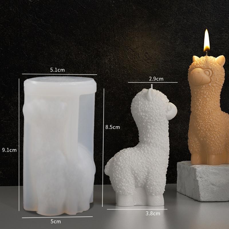 3D Alpacas Silicone Mould Animal Candle Molds Handmade Soap Castings Molds Resin Molds DIY Baking Molds Home Decorations