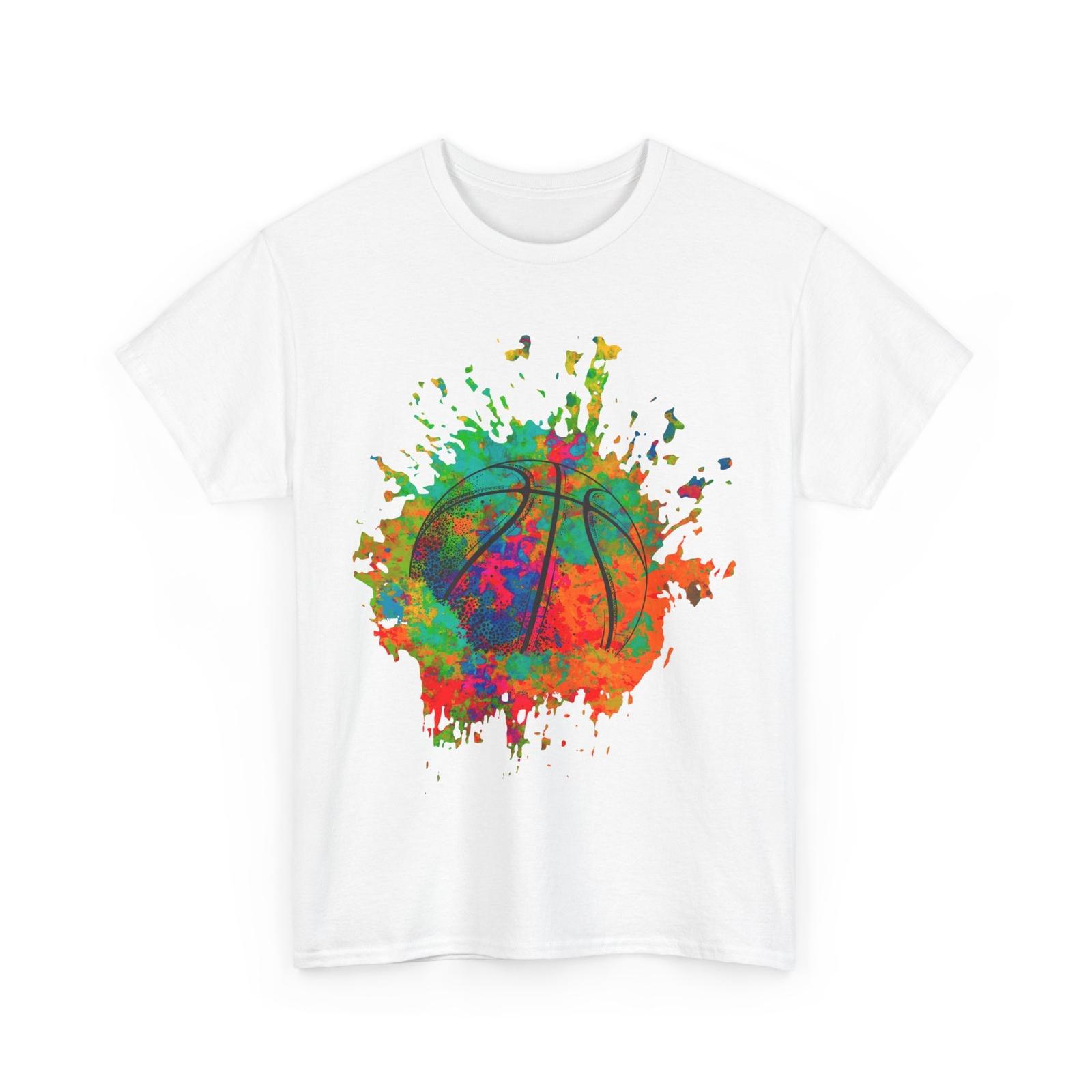 Basketball Shirt, Sports Lovers Watercolor Basketball Men T-shirt XL