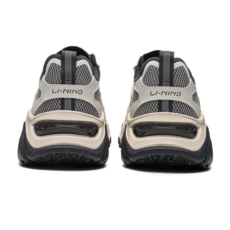 Li Ning CF Su Series Comfortable Versatile Shock Absorbing Durable Low Top Lifestyle Casual Shoes Men Sneaker Gray Off-White AGLU141-1