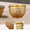 Copper Treasure Basin Bowl Decorative Collectible Table Centerpiece Feng Shui Decor Fortune Ornament