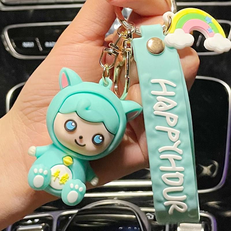 Creative Cute Doll Keychain Pendant Ornament - Perfect for Bags or Car Keys, Great as a Gift