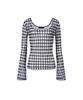 COTTONREBIRTHCLUB Argyle Mesh Long Sleeve T-Shirt (Navy)