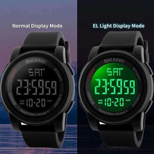 Timeever Men's Waterproof Digital Wristwatch with Multi-Function, Stopwatch, Alarm, and LED Display for Outdoor Activities. Features Large, Easy-to-Re
