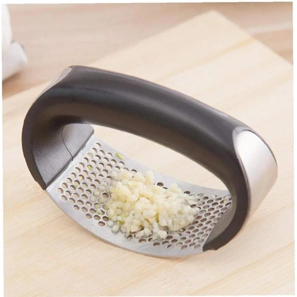 

1/2 шт. Пресс для чеснока, измельчитель, ручная чеснокодавилка, измельчение чеснока, инструмент для фруктов и овощей, кухонные аксессуары, гаджет из нержавеющей стали