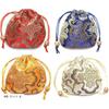 Drawstring Bag Pouch Small Item Holder Japanese Pattern Mini Satin Set Japanese-style Accessory (set 4 A)