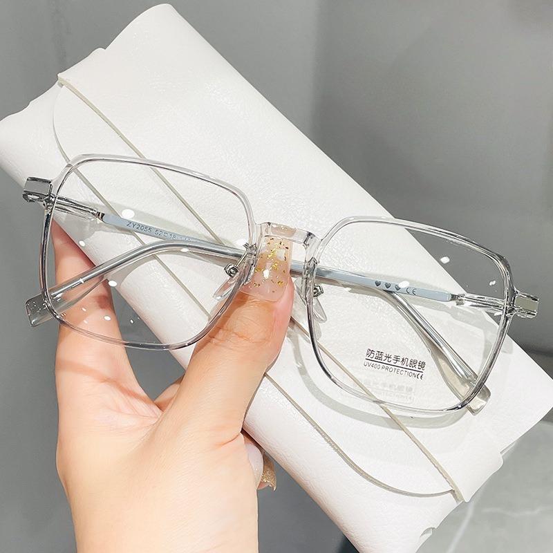 Retro Square Anti-Blue Light Glasses For Women Stylish Clear Frame Anti Radiation Myopia Glasses -1.0-1.5-2.0-2.5-3.0-3.5-4.0