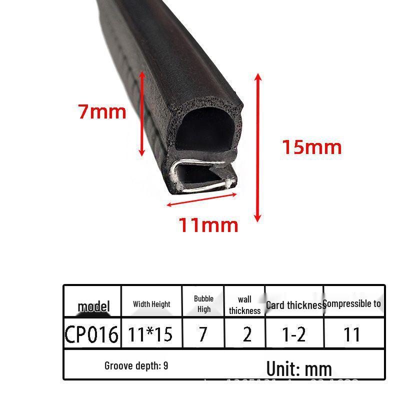 U-förmige Gummi-Schaumstoff-Dichtungsstreifen für Schränke und Autotüren